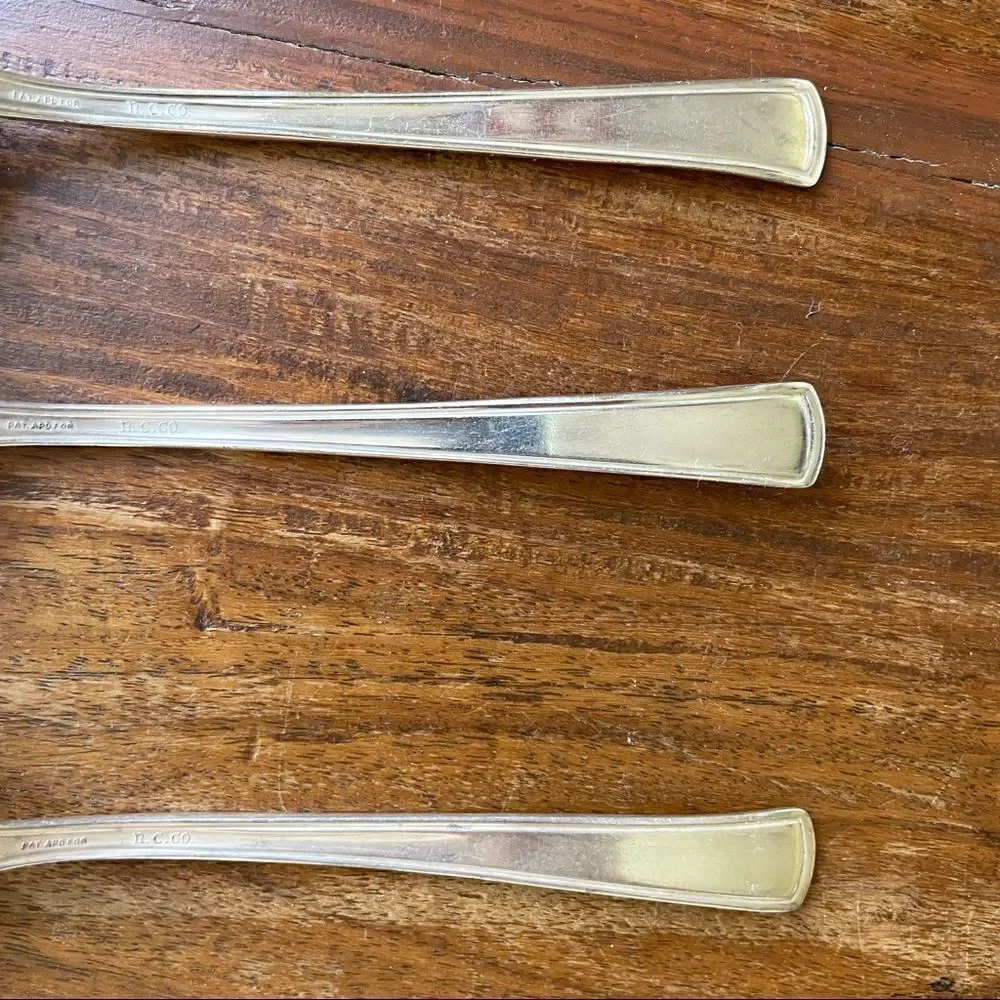 Vintage 1927 R C Co Orleans Set of 3 Dinner Spoons
